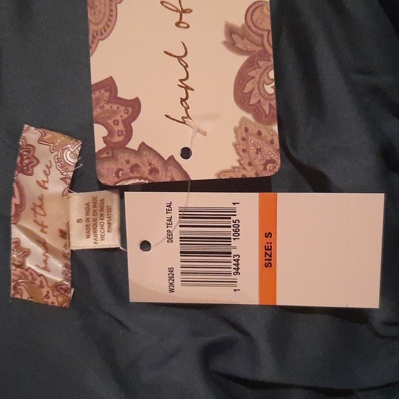 NWT SYBILLE TEAL FLORAL CROSSOVER CROP TOP Size S Brand new never worn - Picture 7 of 7